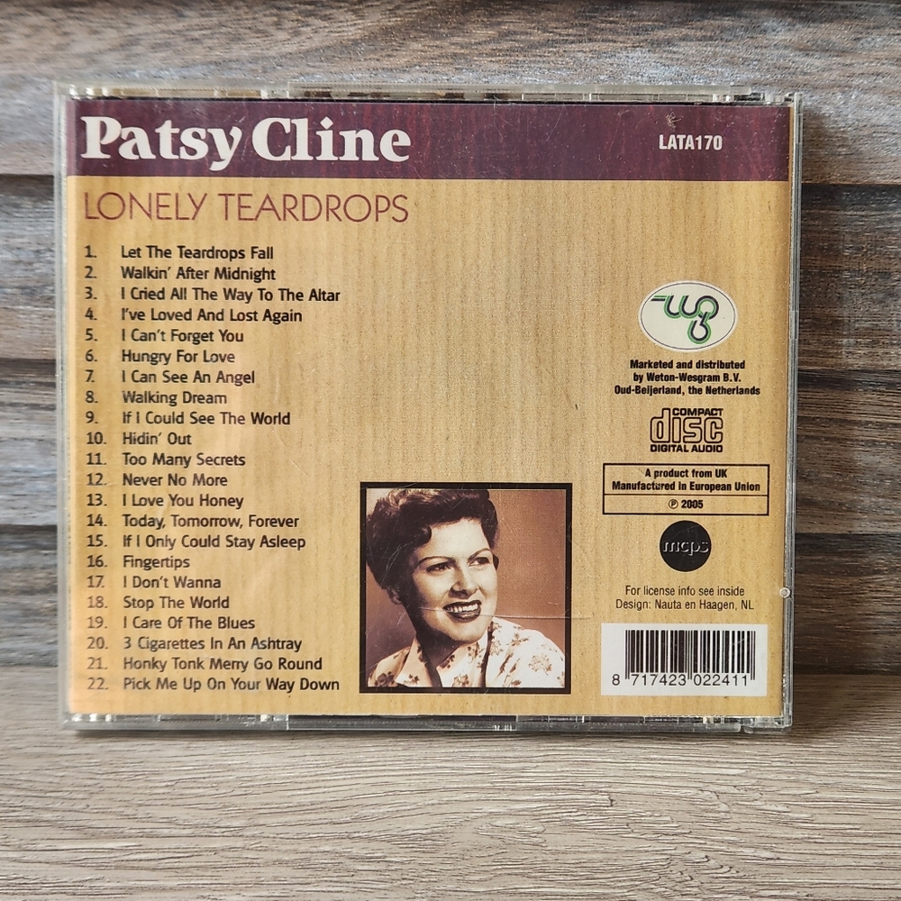 🔥 PATSY CLINE  LONELY TEARDROPS  CD Compact Disc Music Classic Country
